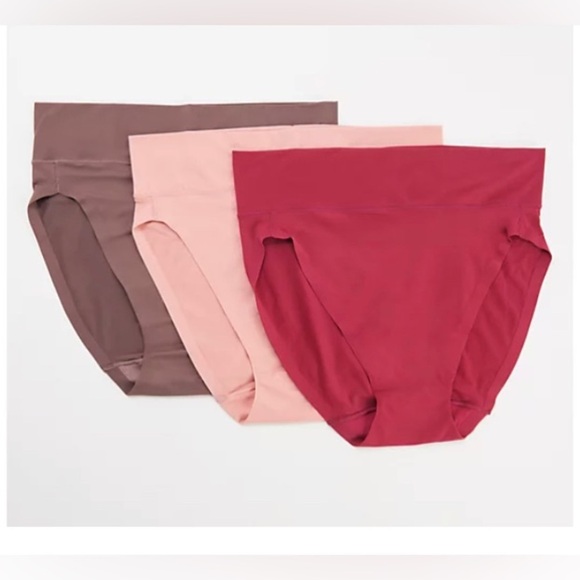 All Worthy by Hunter McGrady Other - All Worthy Set of 3 Brushed Micro Hi-Cut Panties. A511028. Color: Jewelry Medium